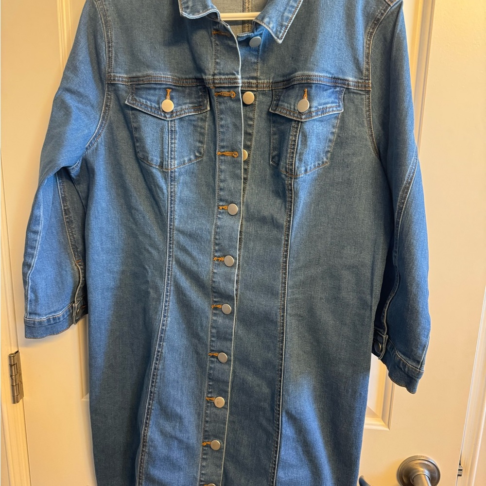 Denim shirt dress